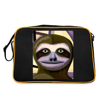Portrait paresseux Drôle de cubisme - Sac Retro - noir/or - Dos