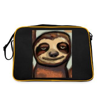 Portrait paresseux Drôle de cubisme - Sac Retro - noir/or - Dos