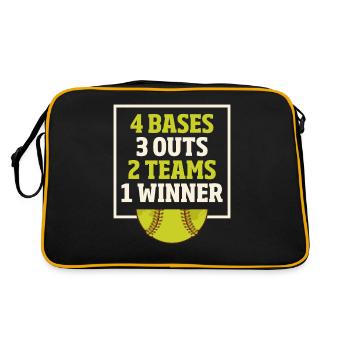 Joueurs de softball - Sac Retro - noir/or - Dos