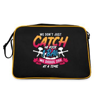 Paintball We Don't Catch We Paint Gun Sport Player - Retro Bag - black/gold - Back