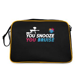 Paintball You Snooze You Splatter Paintball Player - Retro Tasche - Schwarz/Gold - Hinten