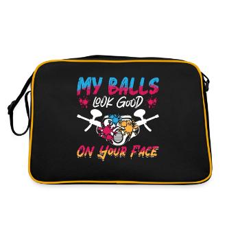 Paintball Mes balles Look Splatter Joueur de paintball - Sac Retro - noir/or - Dos