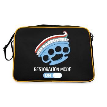 Wiederherstellungs Modus Einschalten für - Retro Tasche - Schwarz/Gold - Hinten
