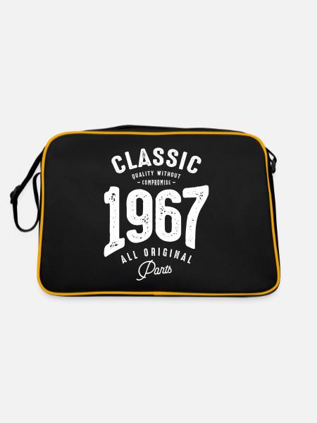 Classic 1967 - 55th Birthday Retro Vintage - Sac Retro - noir/or - Dos