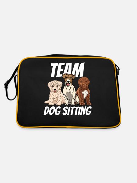 Team Dog Sitting Dog Sitter Dog Sitting Dog - Retro Bag - black/gold - Back