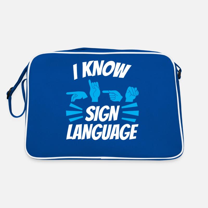 Je peux parler de la langue des signes Conscience gestuelle Sac Retro