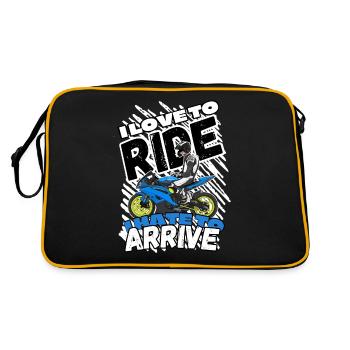 Moto Lifestyle / Moto / Moto motard - Sac Retro - noir/or - Dos