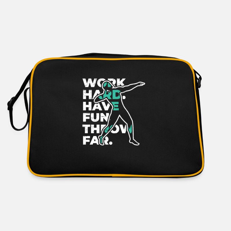 Arbeite Hart, Habe Spaß Und Werfe Einen Weit Retro Tasche