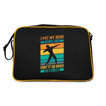 Put my head down and shoot - Retro Bag - black/gold - Back