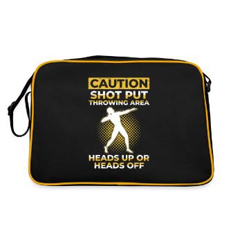 Shot put area Athletics funnier - Retro Bag - black/gold - Back