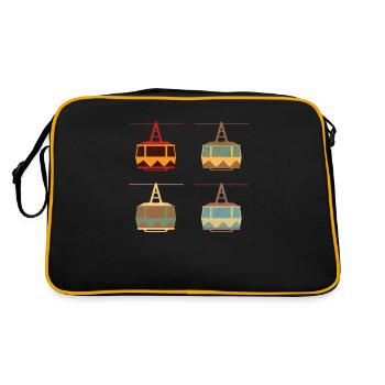 Retro Mountain Railway Gondola Air Cable Railway - Retro Bag - black/gold - Back
