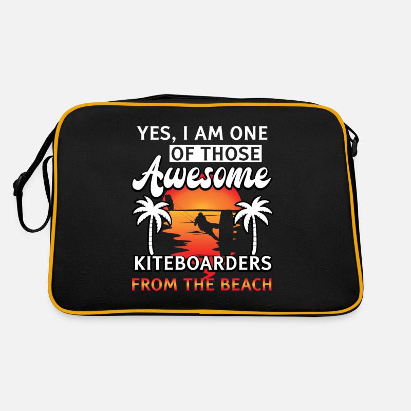 Surfen Strand Kiteboarder Kitesurfer Retro Tasche