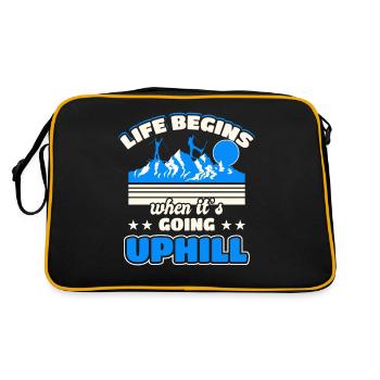 Ski touring Nordic skiing - Retro Bag - black/gold - Back