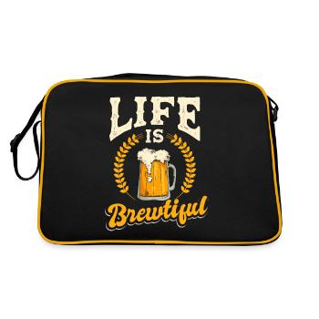 Drinking beer - Retro Bag - black/gold - Back