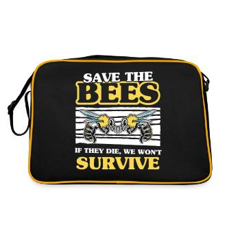 Apiculture Sauvons les abeilles Environnement Apiculteurs - Sac Retro - noir/or - Dos