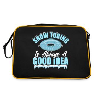 Winter Snow Tubing - Retro Bag - black/gold - Back