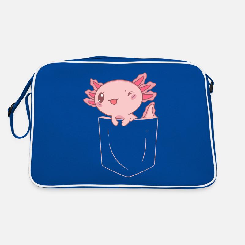 Leicht Ablenkbar Durch Axolotl Hemdtasche Sind Retro Tasche