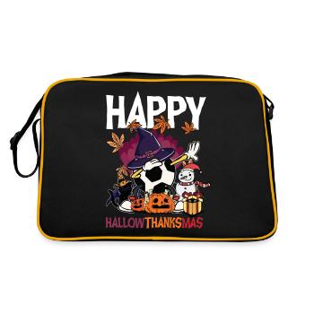 Hallothanksmas Soccer Halloween Noël - Sac Retro - noir/or - Dos