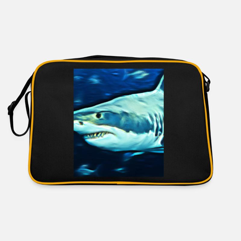 Great White Shark Vincent Van Gogh Style Retro Bag