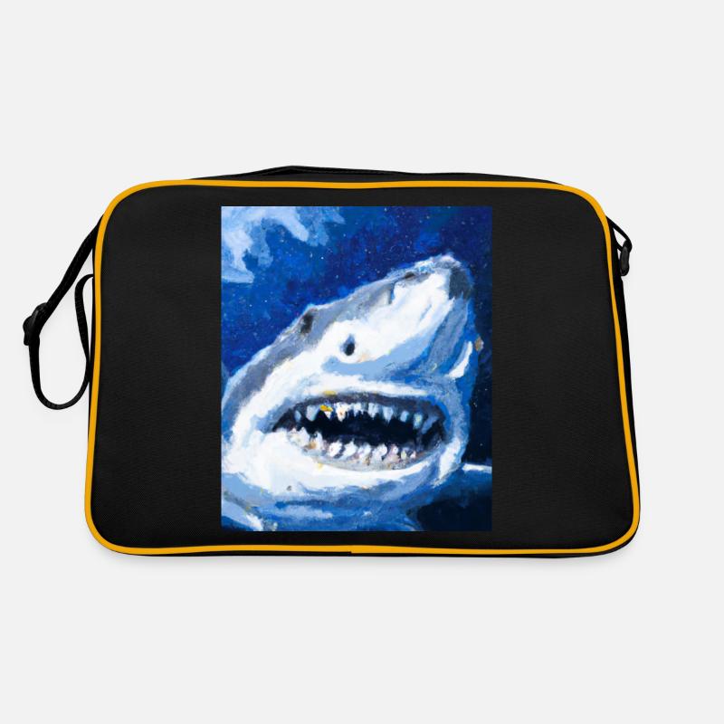 Great White Shark Vincent Van Gogh Style Retro Bag