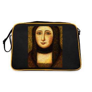 Portrait de femme style Gustav Klimt - Sac Retro - noir/or - Dos