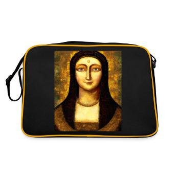 Portrait de femme style Gustav Klimt - Sac Retro - noir/or - Dos