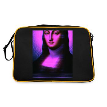 Vaporwave Aesthetic Portrait of a Woman - Retro Bag - black/gold - Back