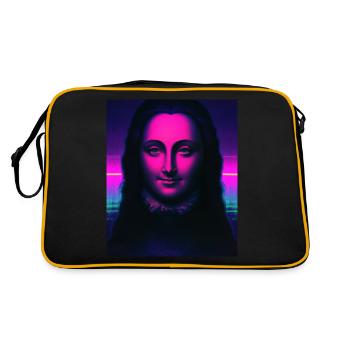 Vaporwave Aesthetic Portrait of a Woman - Retro Bag - black/gold - Back