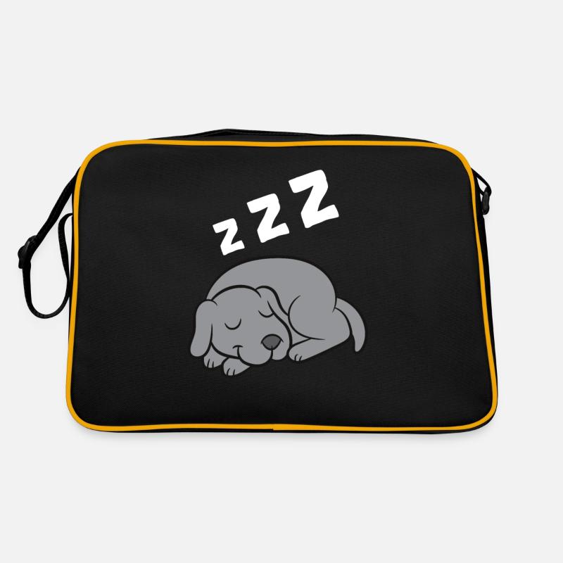 Weimaraner Hund Schlafpyjama Schlafender Retro Tasche