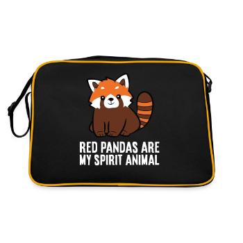 Red Pandas Are My Spirit Animal Cute Red Panda - Retro Bag - black/gold - Back