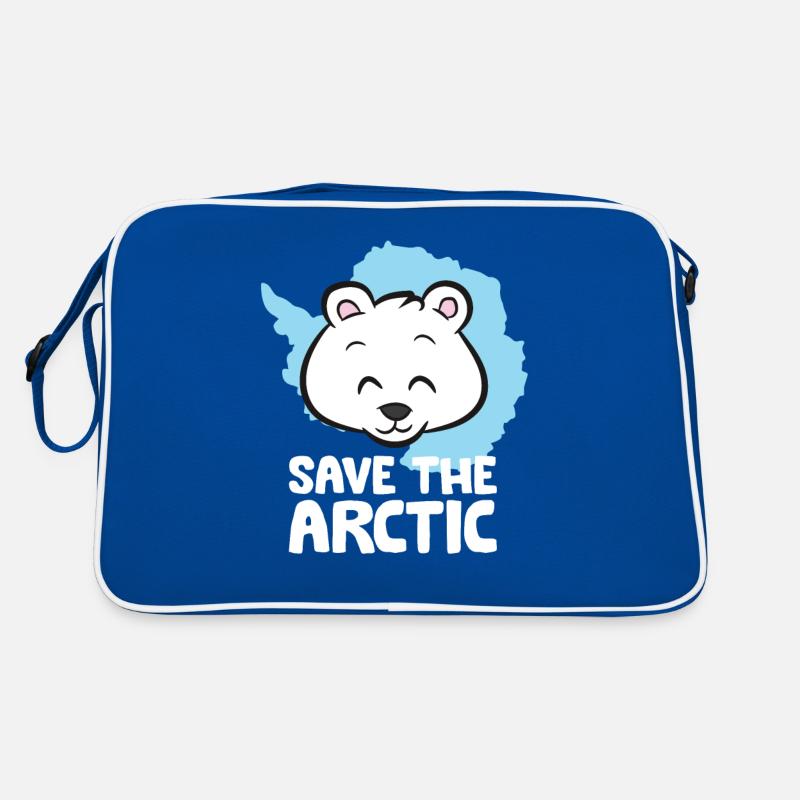 Save The Arctic Global Warming Climate Change Retro Bag