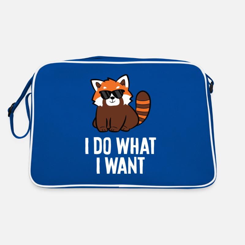 Roter Panda Ich mache, was ich will Lustiger Retro Tasche
