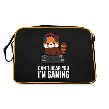 Red Panda Gaming Je ne t’entends pas, je - Sac Retro - noir/or - Dos