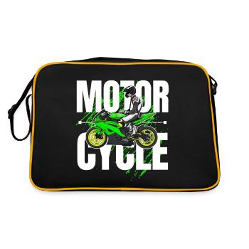 Motorcycle Lifestyle / Motorcycle / Motorcycle biker - Retro Bag - black/gold - Back