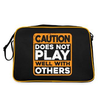 Caution Does Not Play Well With Others 38 - Retro Bag - black/gold - Back