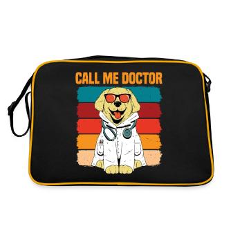 Call me Doctor 13 - Retro Tasche - Schwarz/Gold - Hinten