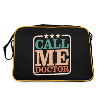 Call me Doctor 14 - Retro Tasche - Schwarz/Gold - Hinten