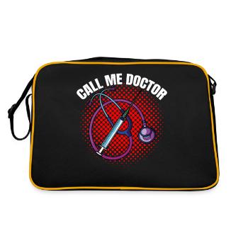 Call me Doctor 15 - Retro Tasche - Schwarz/Gold - Hinten