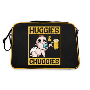 Huggies and Chuggies 20 - Retro Bag - black/gold - Back