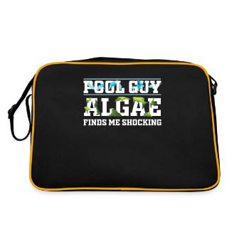 Algae Finds Me Shocking Funny Pool Guy Service - Retro Bag - black/gold - Back