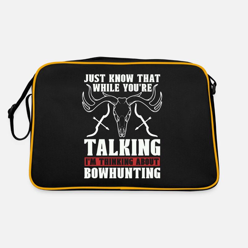 Bowhunting Just Know That Shooting Sport Bowhunter Retro Tasche