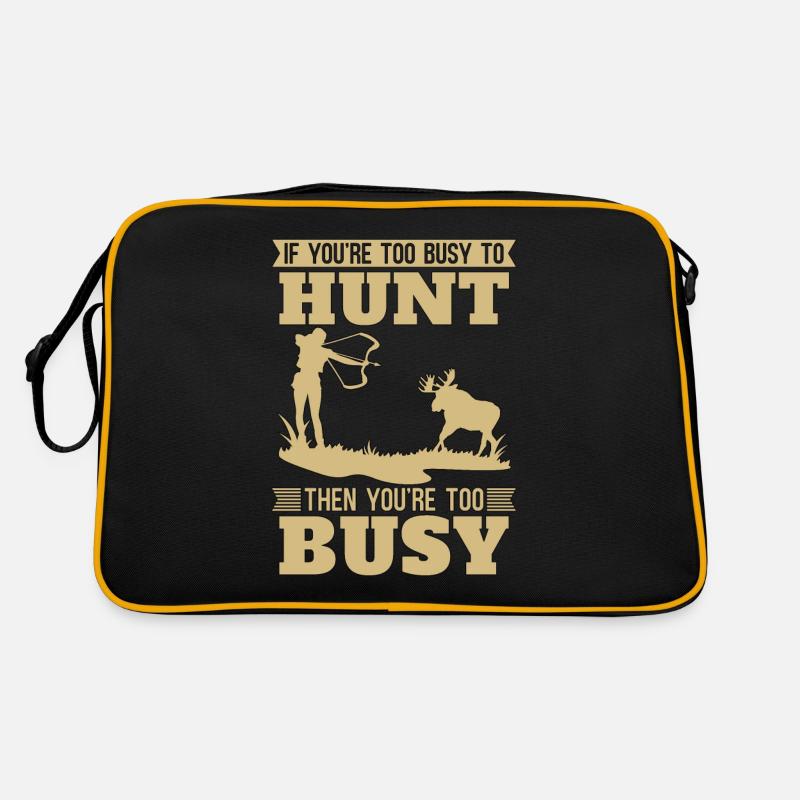 Chasse à l’arc si vous êtes trop occupé pour chasser à l’arc Bowhunter - Sac Retro - noir/or