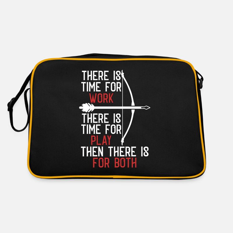 Bowhunting There Is Time For Bow Target Bowhunter Retro Tasche