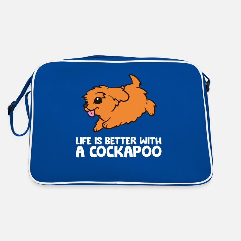 Das Leben ist besser mit einem Cockapoo Retro Tasche