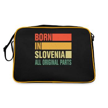 Né en Slovénie - Sac Retro - noir/or - Dos