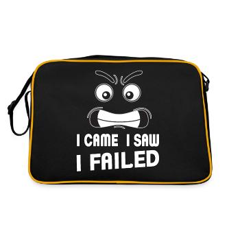 I came, I saw, I failed. I came, saw and - Retro Bag - black/gold - Back