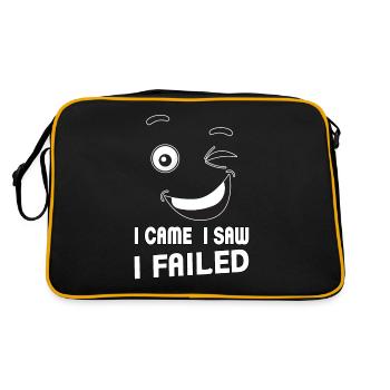 I came, I saw, I failed. I came, saw and - Retro Bag - black/gold - Back
