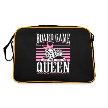 Dés, cadeaux de joueur, soirée de jeu - Sac Retro - noir/or - Dos