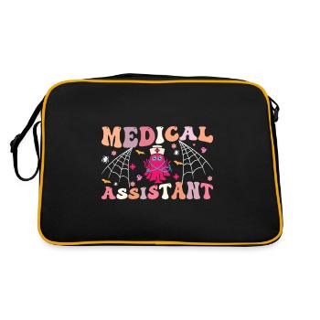 Medical assistant Spooky Ghost spins his - Retro Bag - black/gold - Back