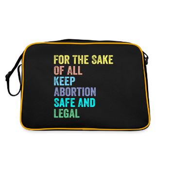 For the Good of All: Abortion Safe and Legal - Retro Bag - black/gold - Back